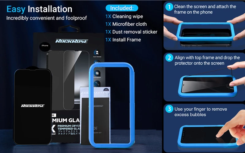ROCKROSE tempered glass 2.5D Sapphire Crystal Clear  iPhone 14 Plus
