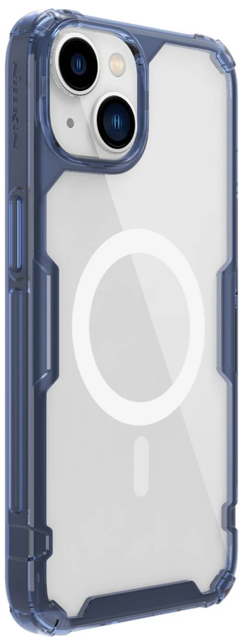 NILLKIN θήκη Nature Pro Magnetic για iPhone 14  μπλε & διάφανη