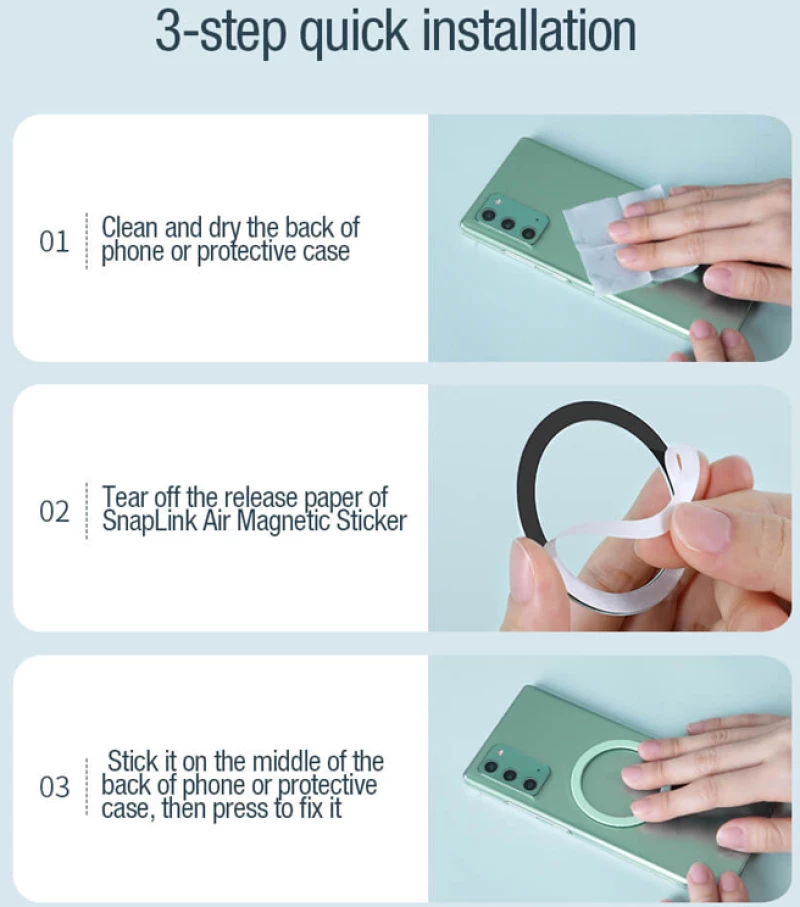 NILLKIN μαγνητικό ring SnapLink Air για smartphone  μπλε  2τμχ