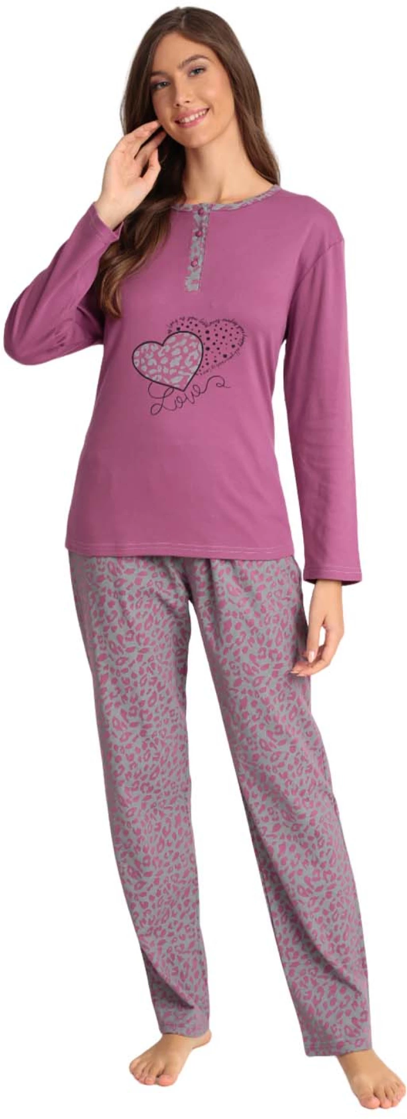 ΓΥΝΑΙΚΕΙΑ ΒΑΜΒΑΚΕΡΗ ΠΥΤΖΑΜΑ PLUS SIZE LYDIA CREATIONS 922 225311 - ΜΩΒ-ΛΙΛΑ