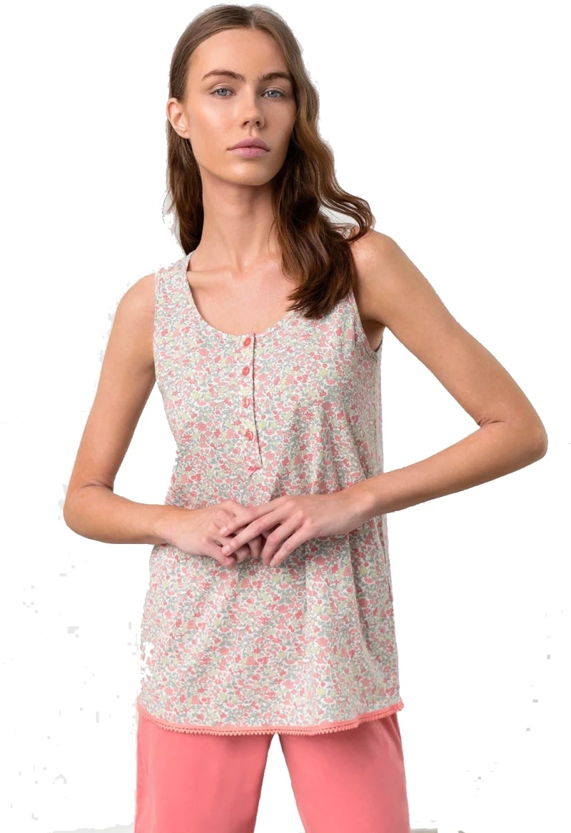 Πυζάμα γυναικών Vamp 18228-636 floral 5210125218210