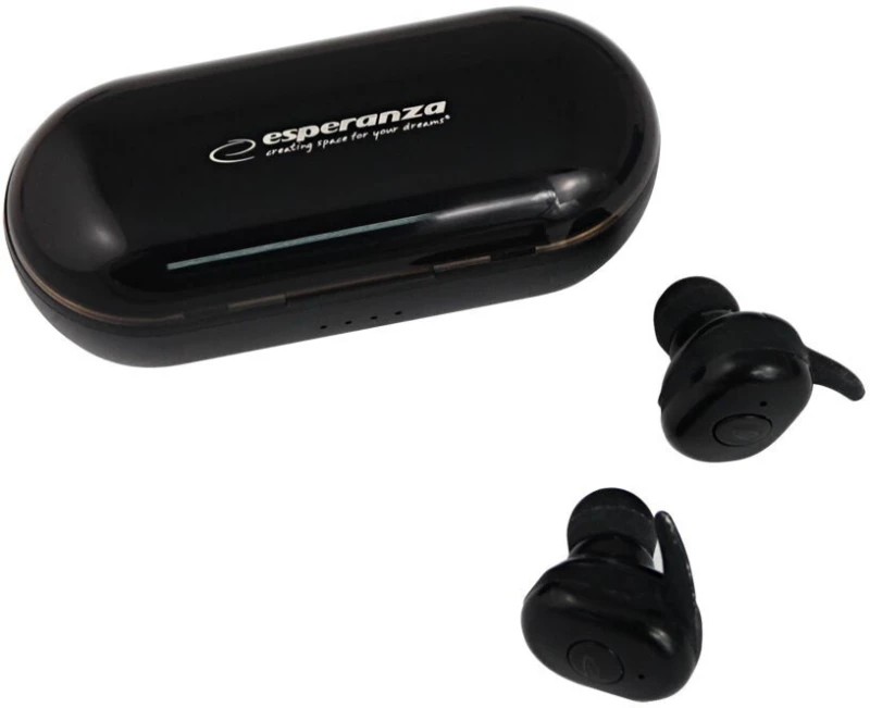 Esperanza EH225K In-ear Bluetooth Handsfree Ακουστικά με Θήκη Φόρτισης Μαύρα