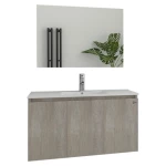 Drop Verona 90 Slim Light Beige - Πάγκος με Νιπτήρα & Καθρεφτης