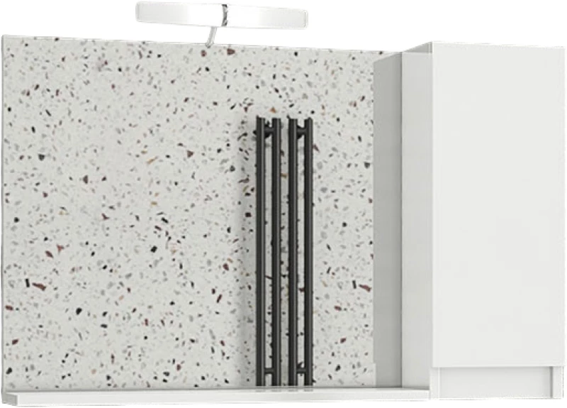 Senso White Gloss 85 - Καθρέπτης Με Δεξί Ντουλάπι (80x15x65)