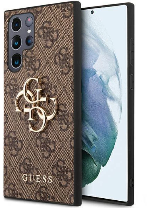 Guess GUHCS23L4GMGBR θήκη για S23 Ultra brown/brown hardcase 4G Big Metal Logo*