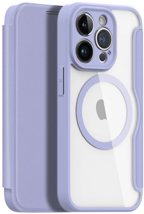 Dux Ducis Skin X Pro case Θήκη για iPhone 14 Pro MagSafe magnetic flip case Purple*