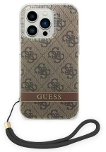 Guess GUOHCP14XH4STW Θήκη για iPhone 14 Pro Max 6.7 "brown / brown hardcase 4G Print Strap*