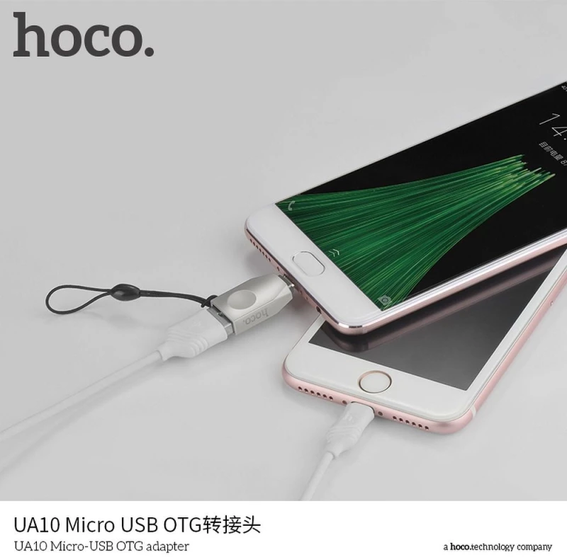 HOCO adapter OTG Micro to USB UA10 pearl nickel*
