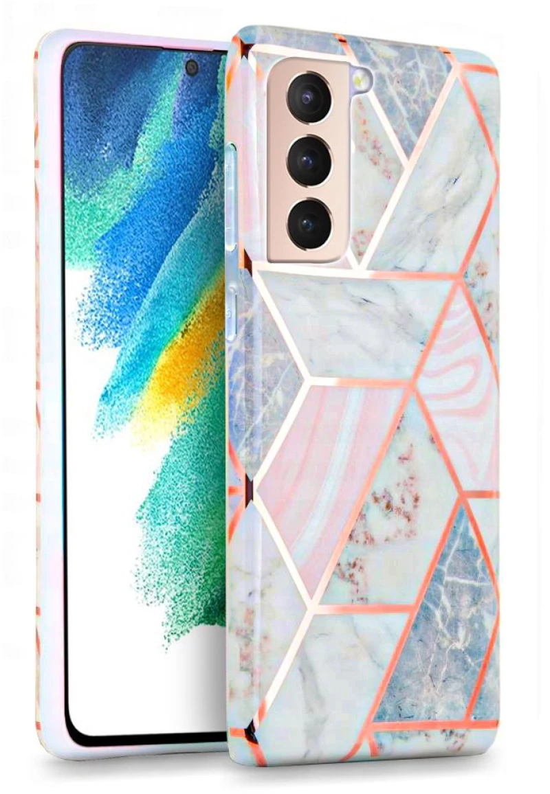 TECH-PROTECT MARBLE GALAXY S21 FE PINK