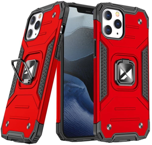 Wozinsky Ring Armor Case Kickstand Tough Rugged Cover Θήκη για iPhone 13 Pro red
