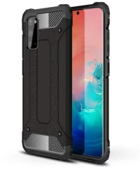 Hybrid Armor Case Tough Rugged Cover Θήκη για Samsung Galaxy A41 black