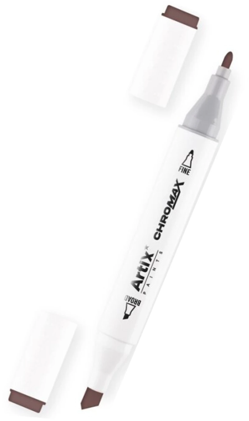 Μαρκαδόρος οινοπνεύματος Artix Chromax με διπλή μύτη Chocolate