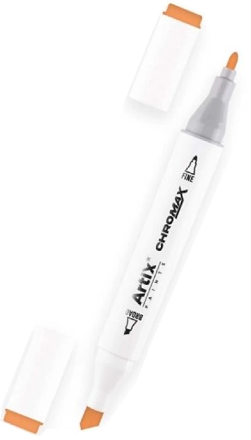 Μαρκαδόρος οινοπνεύματος Artix Chromax με διπλή μύτη Orange