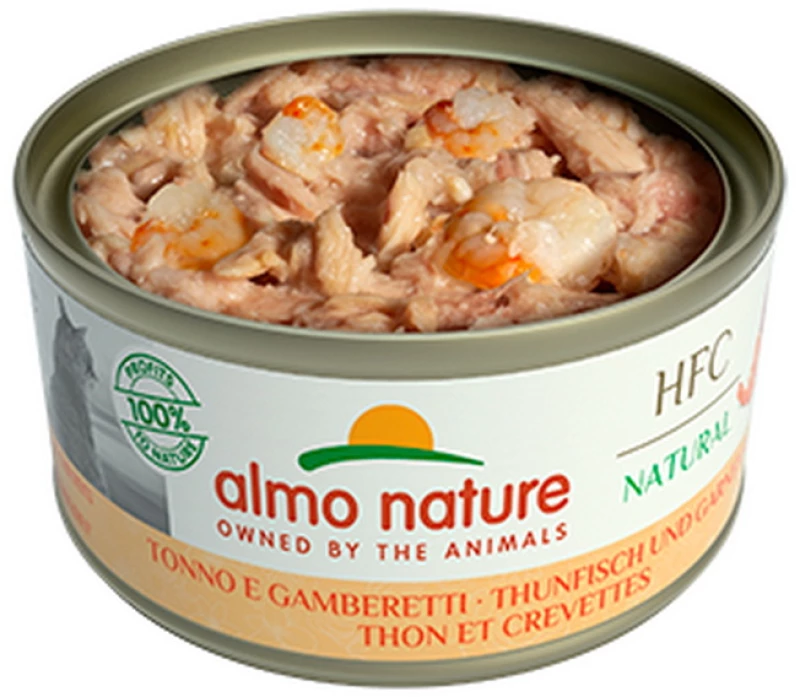 Almo Nature HFC Natural Can 70gr με Τόνο και Γαρίδα