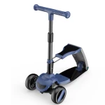 G&C Scooter Fun S8 2 σε 1 Μαύρο/Μπλε Mε LED Φωτάκια #GC-S8BL
