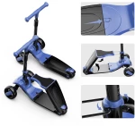 G&C Scooter Fun S8 2 σε 1 Μαύρο/Μπλε Mε LED Φωτάκια #GC-S8BL