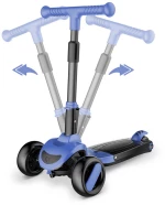G&C Scooter Fun S8 2 σε 1 Μαύρο/Μπλε Mε LED Φωτάκια #GC-S8BL