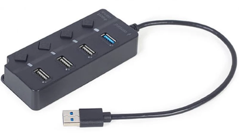 GEMBIRD 4-PORT USB HUB (1XUSB3.1+3XUSB2.0) WITH SWITCHES
