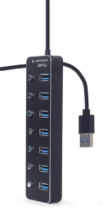 GEMBIRD 7-PORT USB3.1 (GEN1) HUB WITH SWITCHES