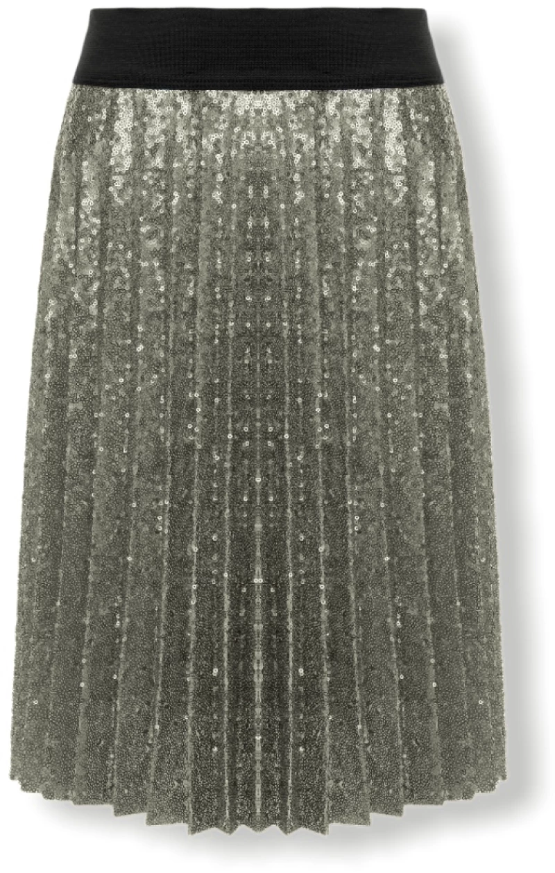 Πλισέ φούστα με παγιέτες Rinascimento Ασημί