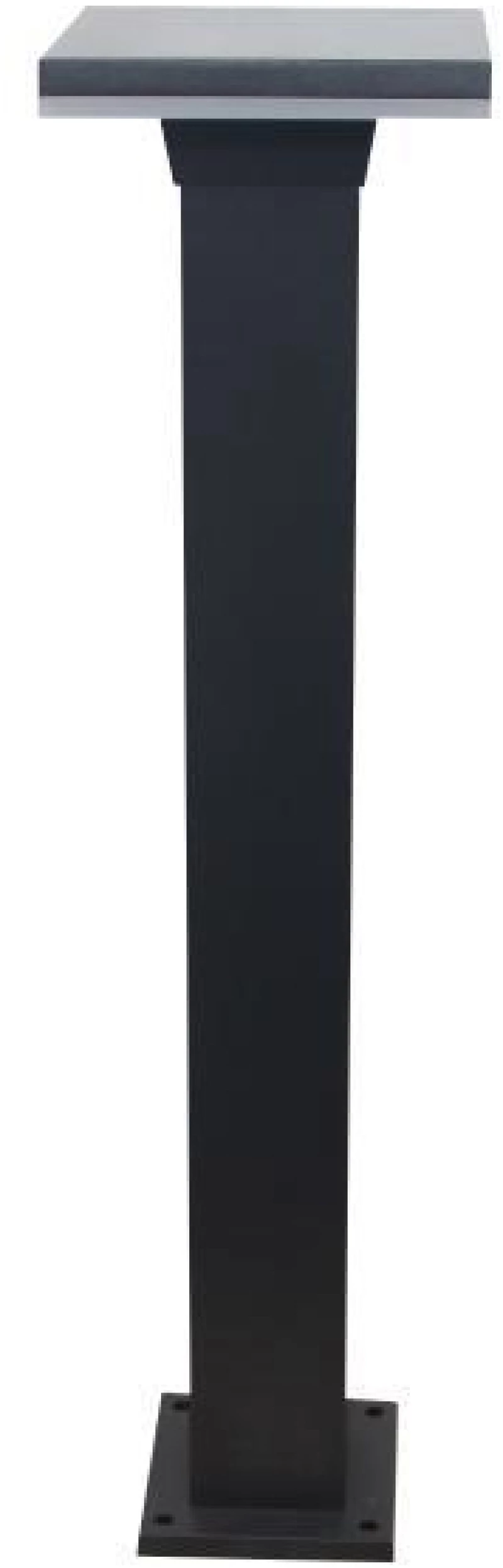 ΚΟΛΩΝΑΚΙ ΑΛΟΥΜΙΝΙΟΥ 12W Φ150X150X600 IP65 3000K ΜΑΥΡΟ