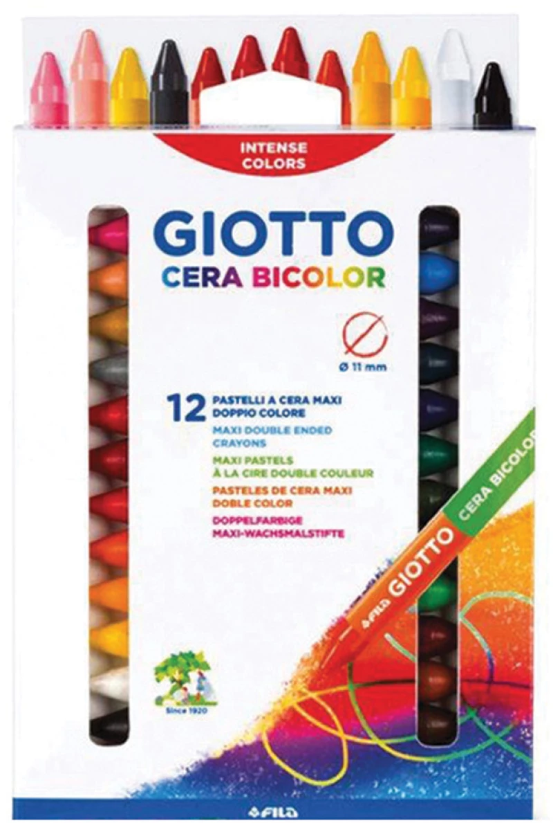 Giotto cera maxi duo 291300 κηρομπογιές 11mm  12 τμχ