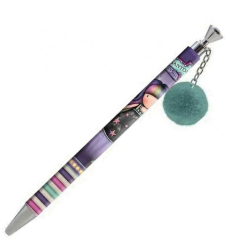 Santoro Gorjuss 681GJ06 στυλό με καπάκι pom - pom Up and away