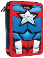 Must 506010 κασετίνα διπλή γεμάτη 15x5x21 Captain America