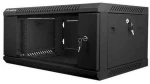 Lanberg 19'' wall-mounted installation cabinet 4U 600x450mm black (glass door)