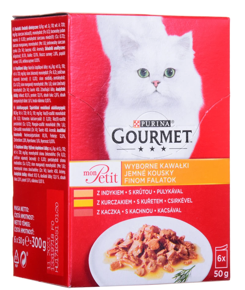 GOURMET Mon Petit Poultry Mix - wet cat food - 6 x 50 g