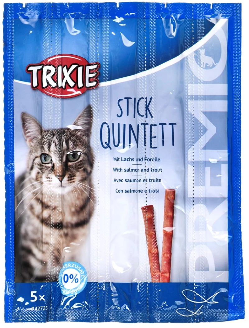 Snacks Premio Sticks-blackened salmon with trout-dry cat food-5x5g