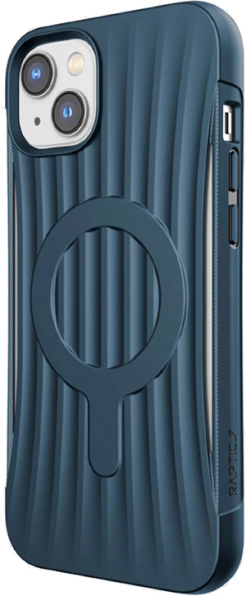 X-Doria Raptic Clutch MagSafe - Biodegradable case for iPhone 14 Plus (Drop-Tested 3m) (Marine Blue)