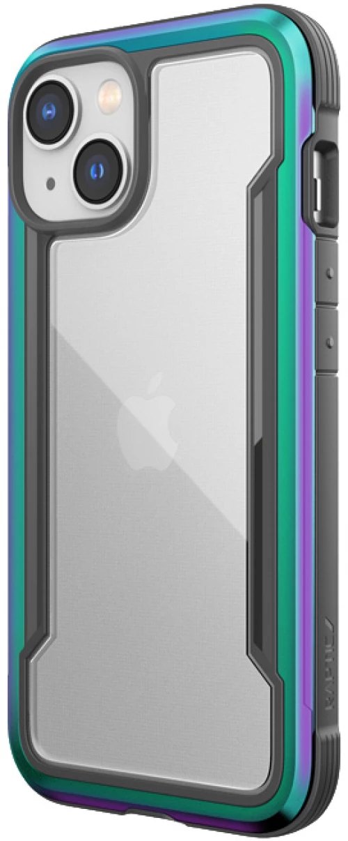 X-Doria Raptic Shield - Aluminum Case for iPhone 14 (Drop-Tested 3m) (Iridescent)
