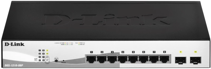 D-link- 8-port 10/100/1000 Gigabit PoE Smart Switch