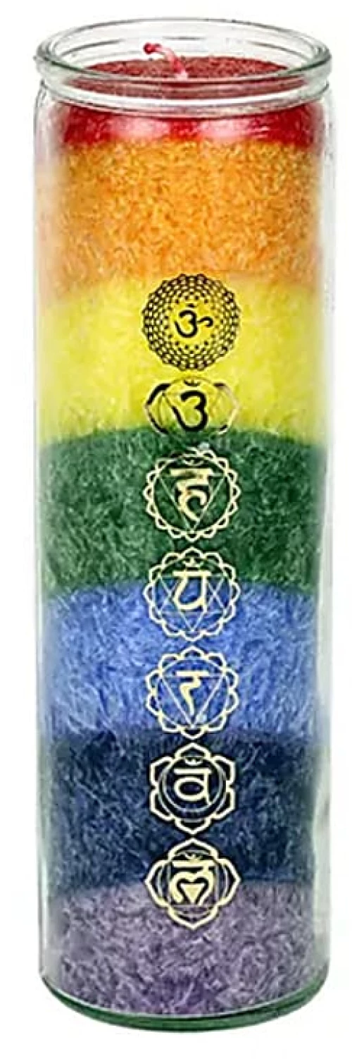 Αρωματικό Κερί 7 Τσάκρα Rainbow Chakra Νatural Candle με Αιθέρια Έλαια 800g