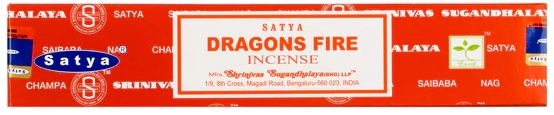 Αρωματικά Στικ Satya με Μυστικιστικό Άρωμα Dragon's Fire Incense Sticks 15g