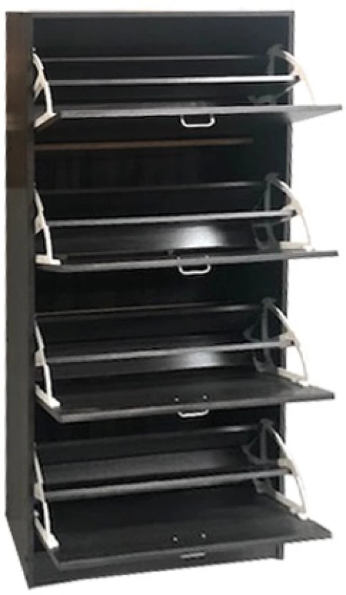 VELCO Pro Systems ΠΑΠΟΥΤΣΟΘΗΚΗ ΜΕ ΤΕΣΣΕΡΙΣ ΠΟΡΤΕΣ -ΑΕΡΙΖΟΜΕΝΗ ΠΛΑΤΗ 63x24x150 εκ  ΓΚΡΙ ΟΞΙΑ