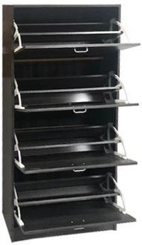 VELCO Pro Systems ΠΑΠΟΥΤΣΟΘΗΚΗ ΜΕ ΤΕΣΣΕΡΙΣ ΠΟΡΤΕΣ -ΑΕΡΙΖΟΜΕΝΗ ΠΛΑΤΗ 63x24x150 εκ  ΓΚΡΙ ΟΞΙΑ