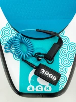 SUP leash σπιράλ 10ft Τυρκουάζ