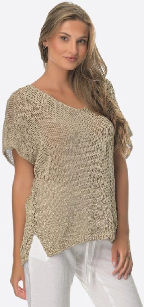 Μπλούζα Γυναικεία V Sweater Μπεζ