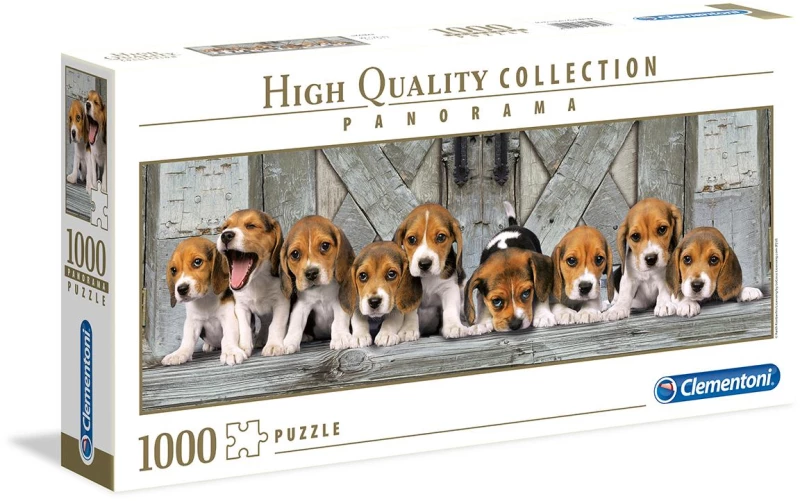 Clementoni Παζλ Panorama High Quality Collection Σκυλάκια Beagles 1000 τμχ