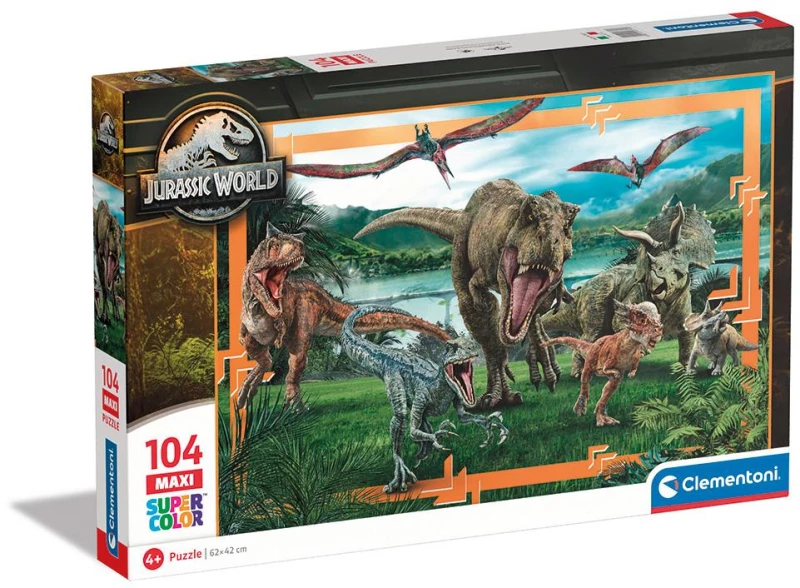 Clementoni Παιδικό Παζλ Maxi Supercolor Jurassic World 104 τμχ