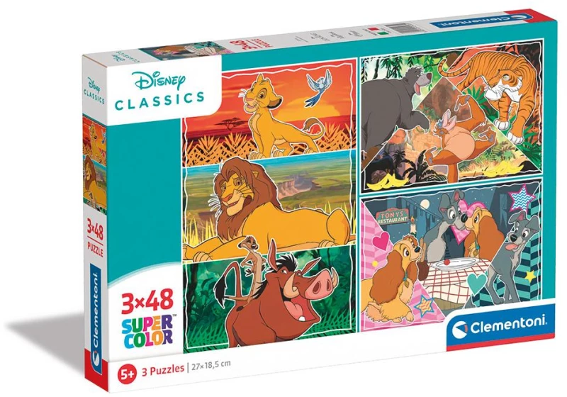 Clementoni Παιδικό Παζλ Supercolor Disney Classic 3x48 τμχ