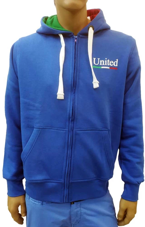 Φούτερ zipper με κουκούλα United Cotton MJ6 Rua