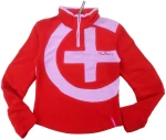 Fleece παιδική μπλούζα για κορίτσια Plus-Minus Logo 65080-62G1 RedFlame