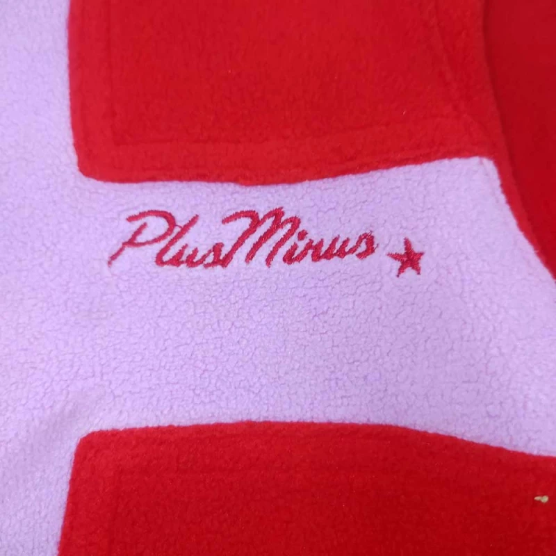 Fleece παιδική μπλούζα για κορίτσια Plus-Minus Logo 65080-62G1 RedFlame