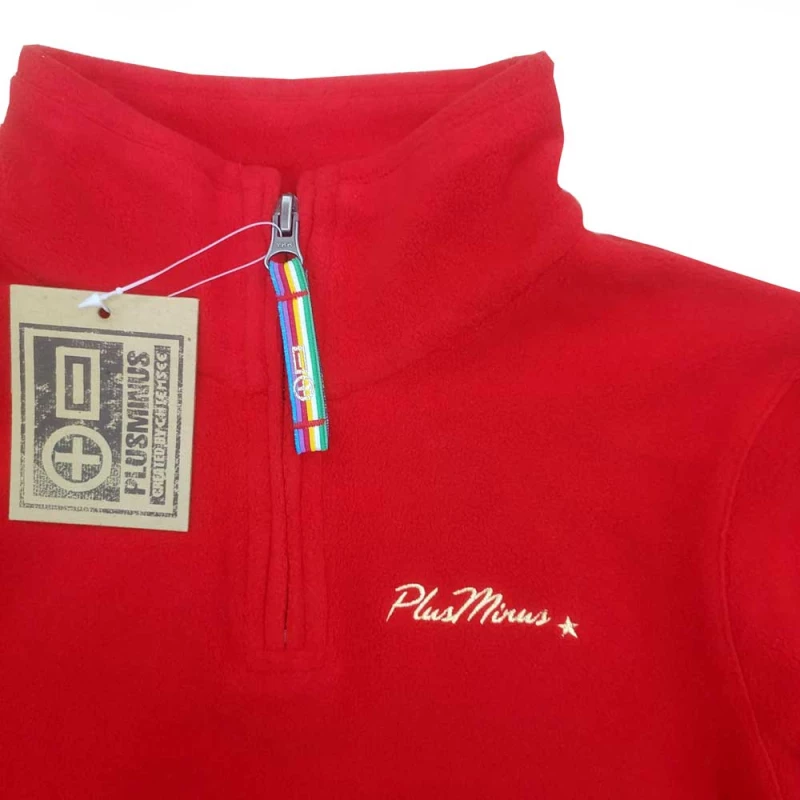 Fleece παιδική μπλούζα για κορίτσια Plus-Minus Girls Basic 65081-62G1 RedFlame