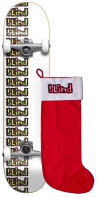 Skateboard Blind Repeat Rail Yth FP W/Stocking White, 7.375 ίντσες