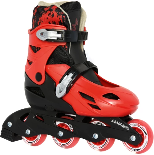 Αυξομειούμενα Inline Skates Αθλοπαιδιά, Κόκκινα, (39-42)