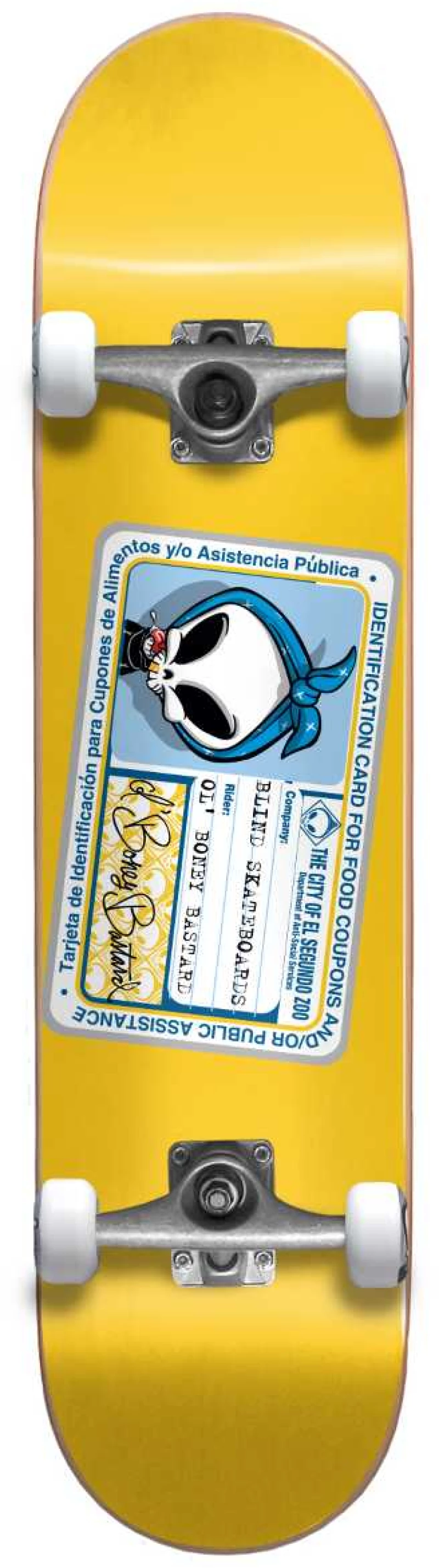 Skateboard Blind Old Boney Bastard FP, Yellow, 8,25 ίντσες